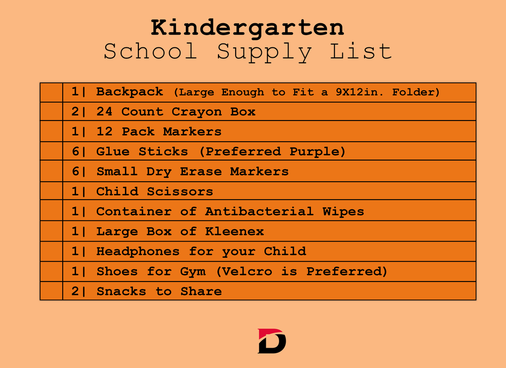 Supply List - K