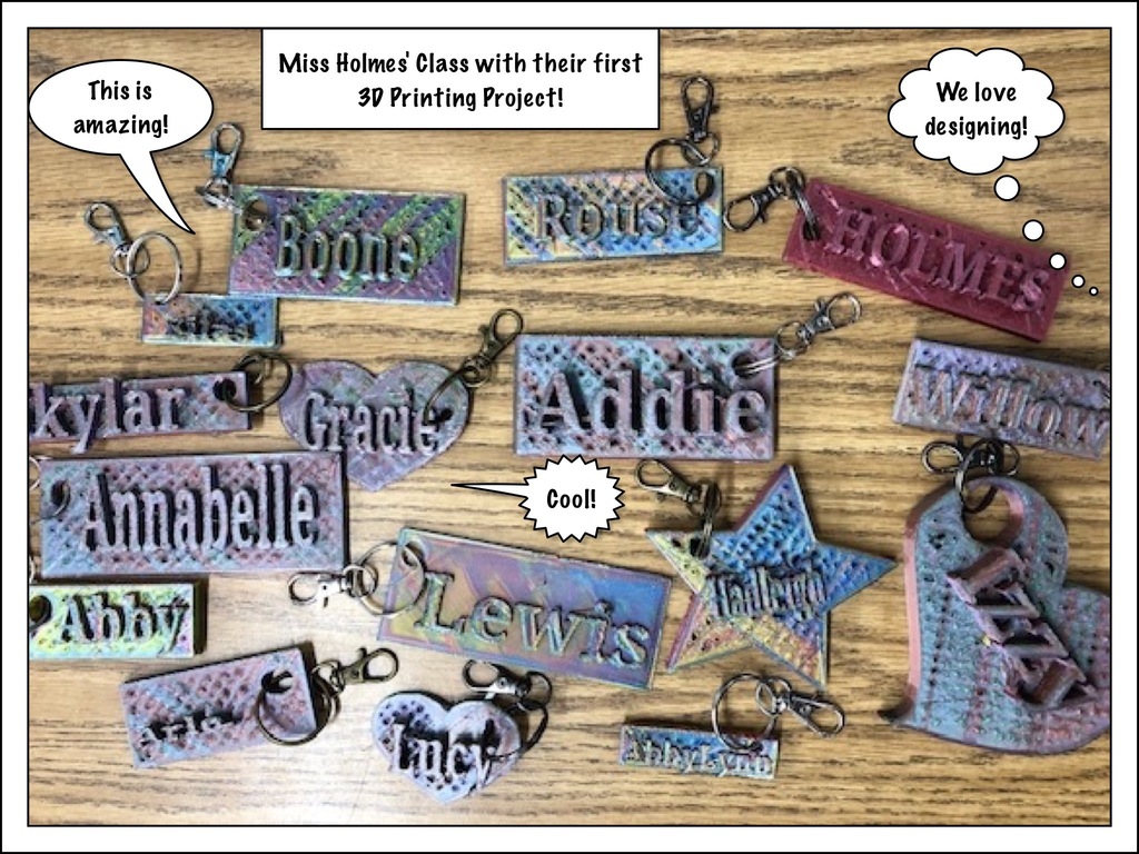 key chains from Mrs. Holmes class