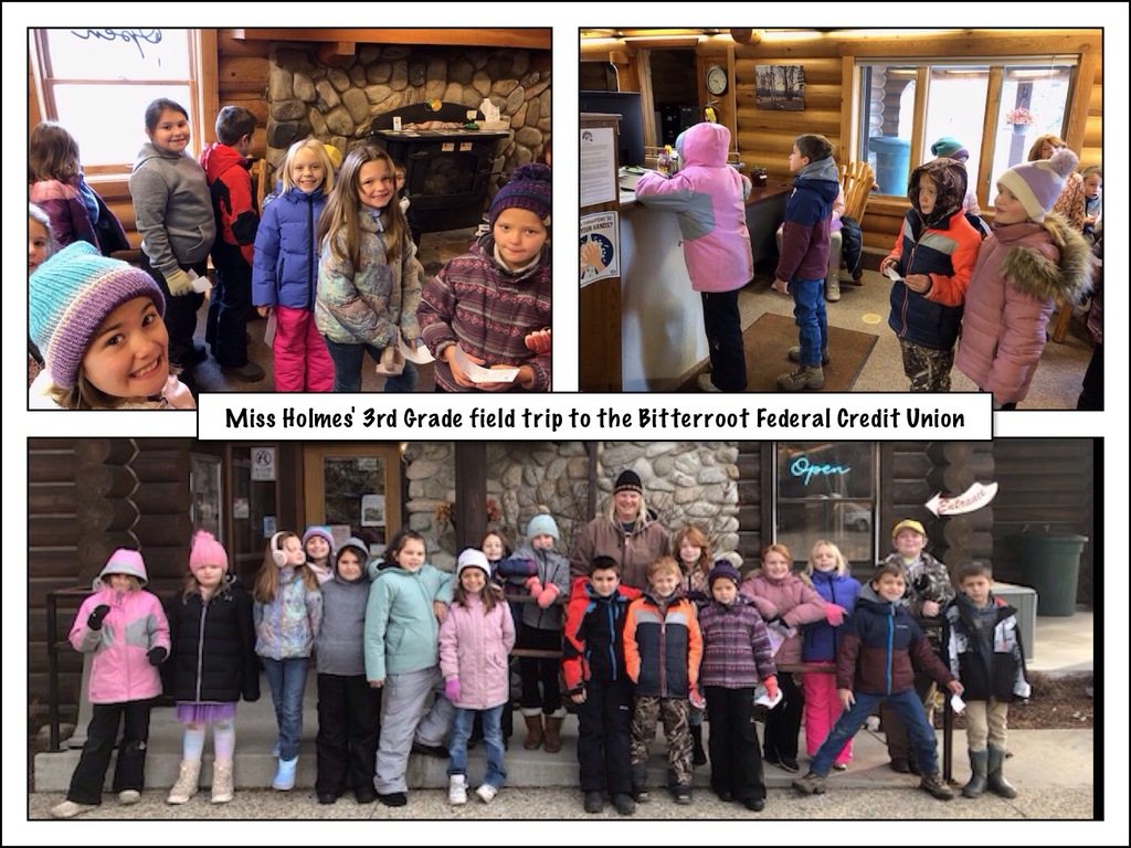 3rd Grade field trip to the Bitterroot Federal Credit Union
