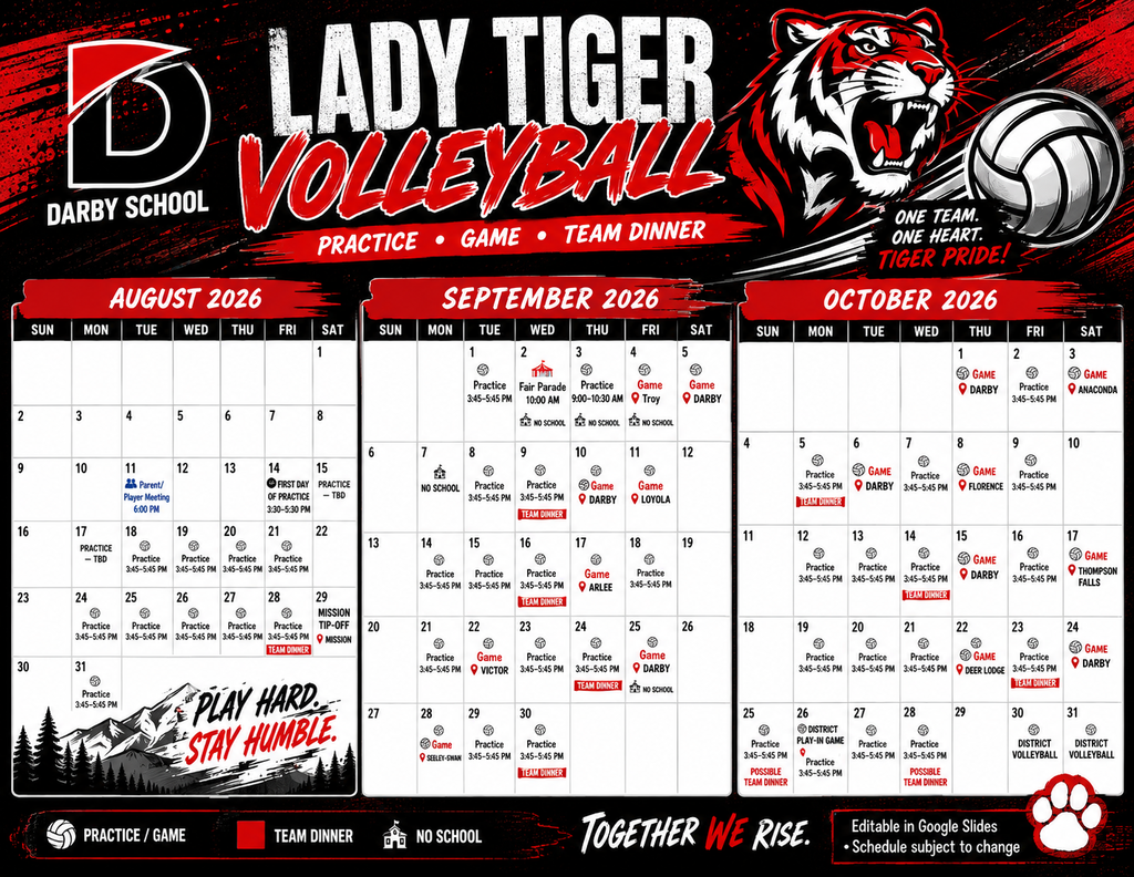 Volleyball Schedule