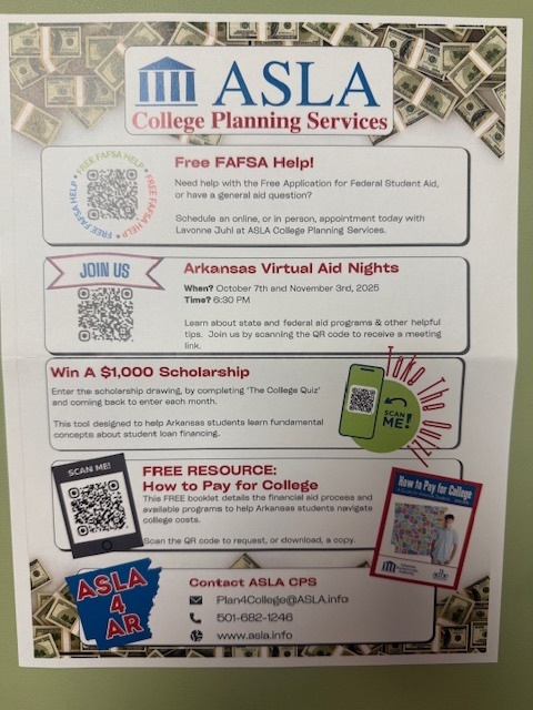 A Great Opportunity!! ASLA College Planning Services