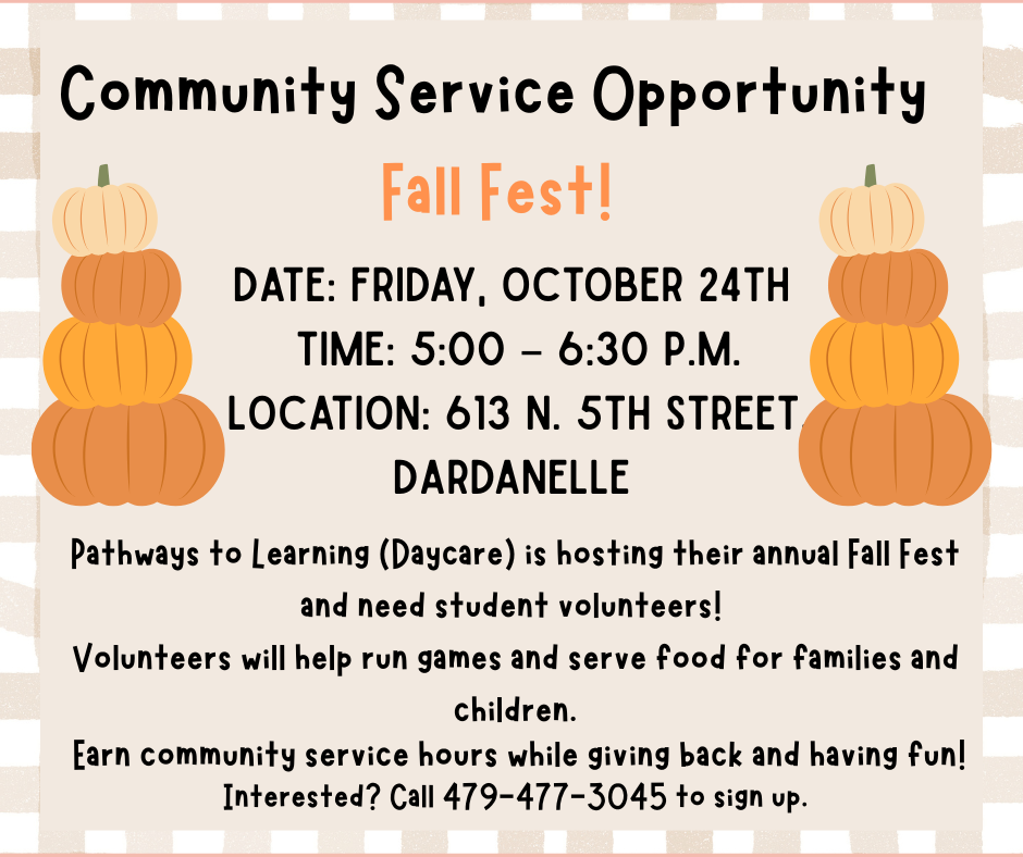 Pathways to Learning Daycare is looking for volunteers for their Fall Fest!!