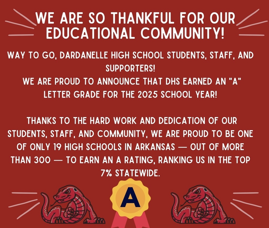 Congratulations, DHS, on earning an A!!!!