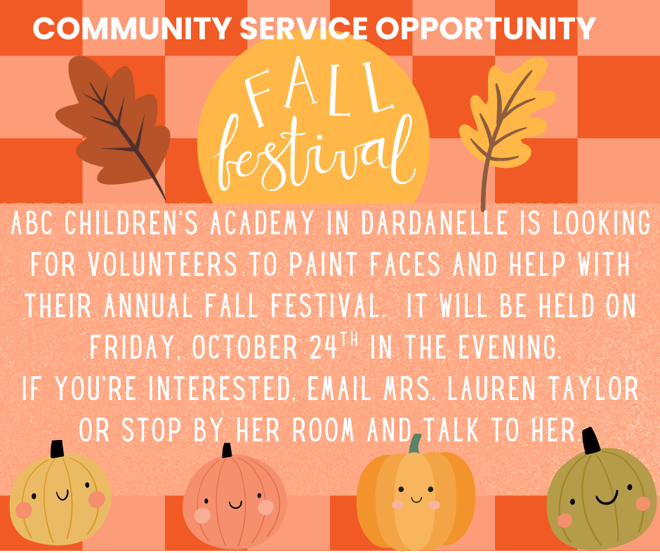 Community Service Opportunity Fall Fest
