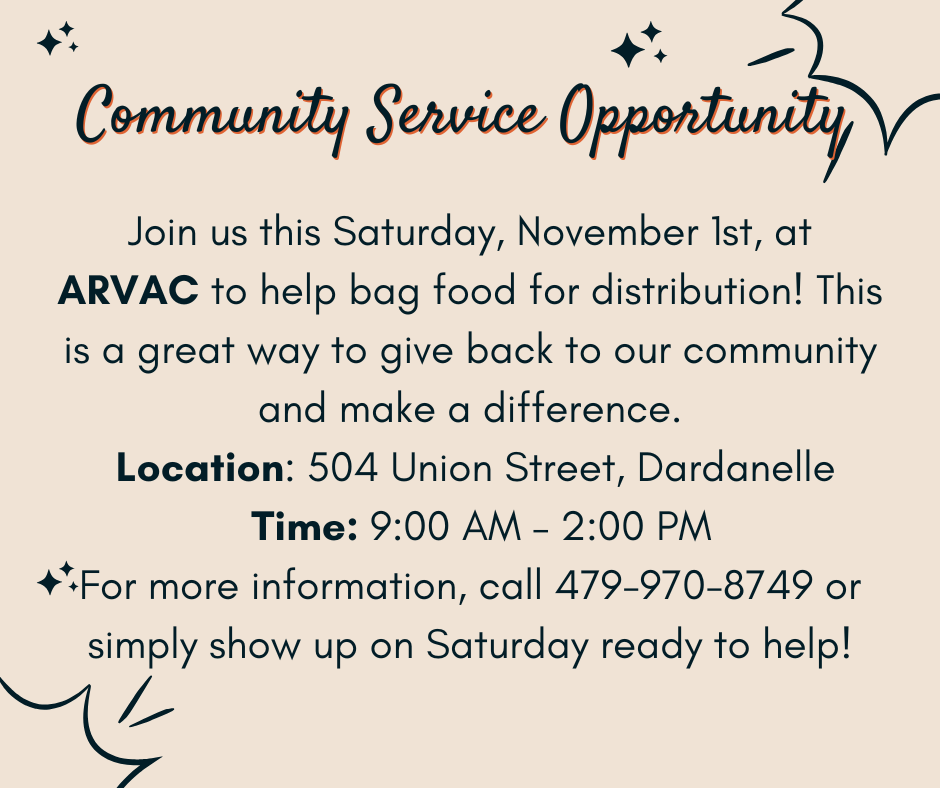Community Service Opportunity ARVAC