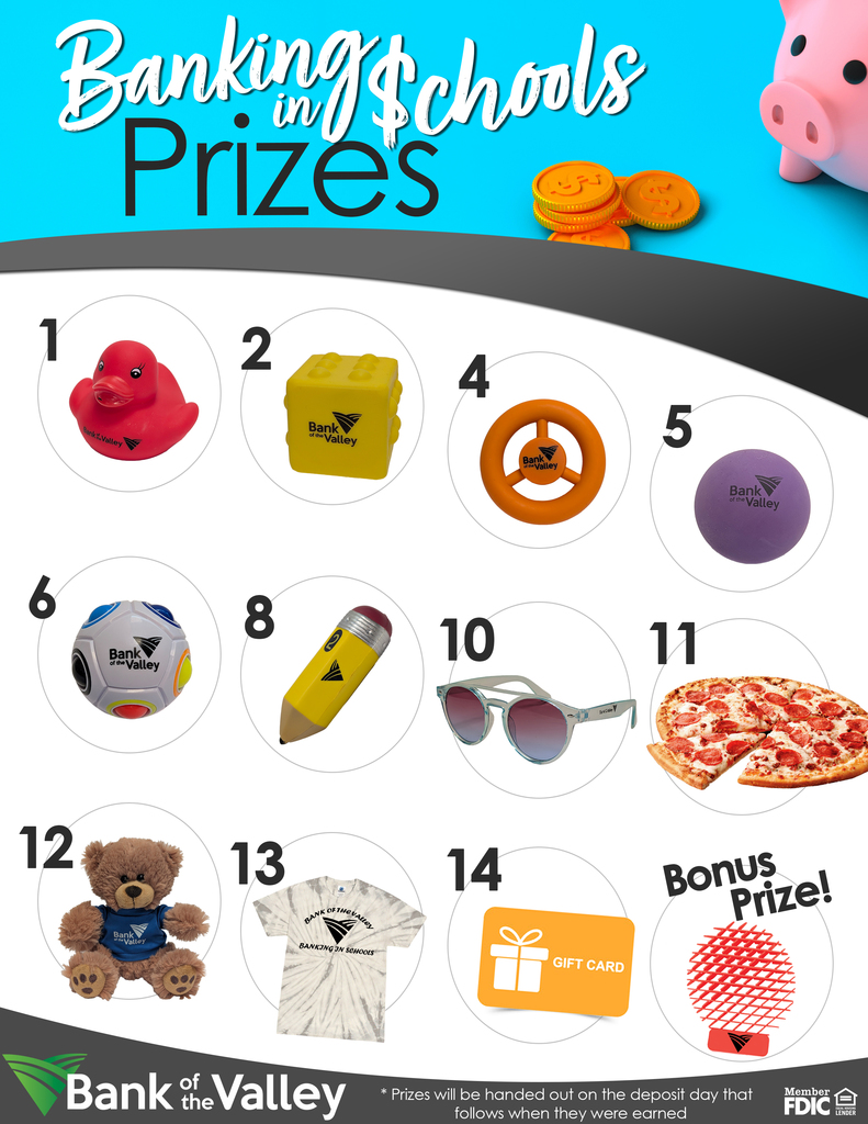 Banking in School Prizes