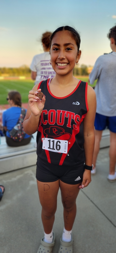 Aaliyah with her medal. 