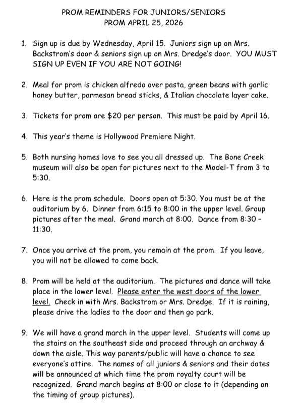 Prom  Rules