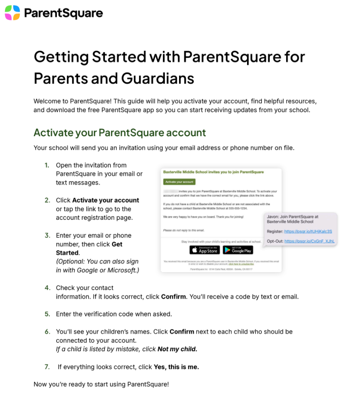 PS Instructions