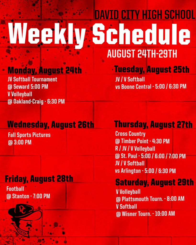 Scout Activities for the Week of August 24th