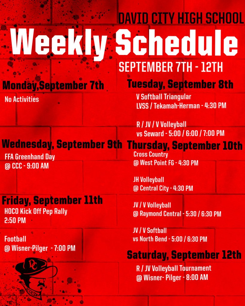 Scout Activities for the Week of September 7th, 2026 