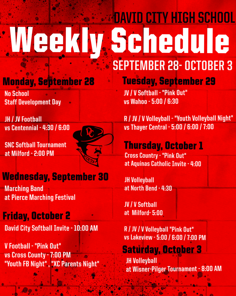 Scout Activities for the Week of September 28th, 2026