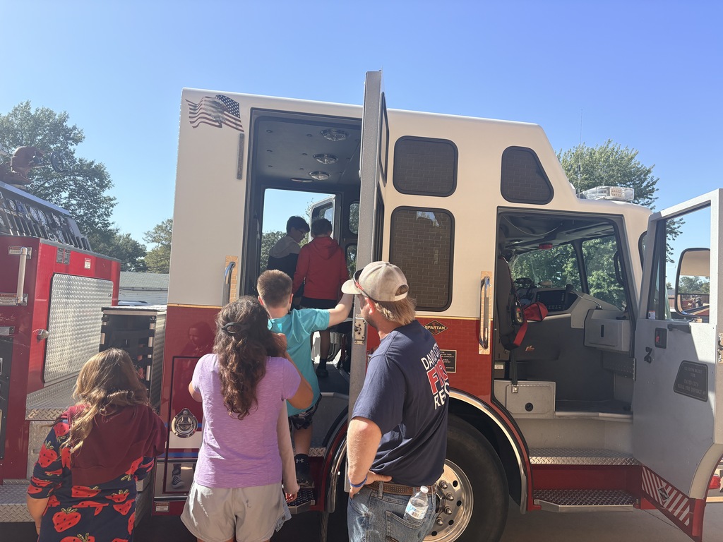 kids inside fire truck