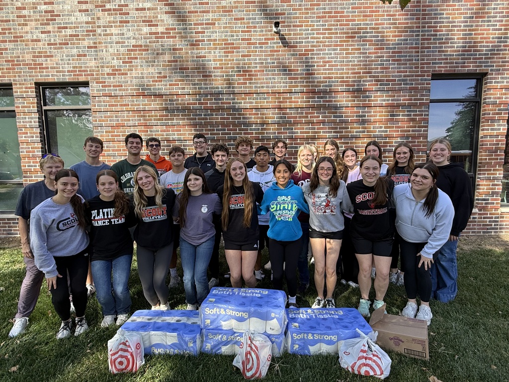 National Honor Society presented hygiene and toiletry products to Blue Valley Community Action.