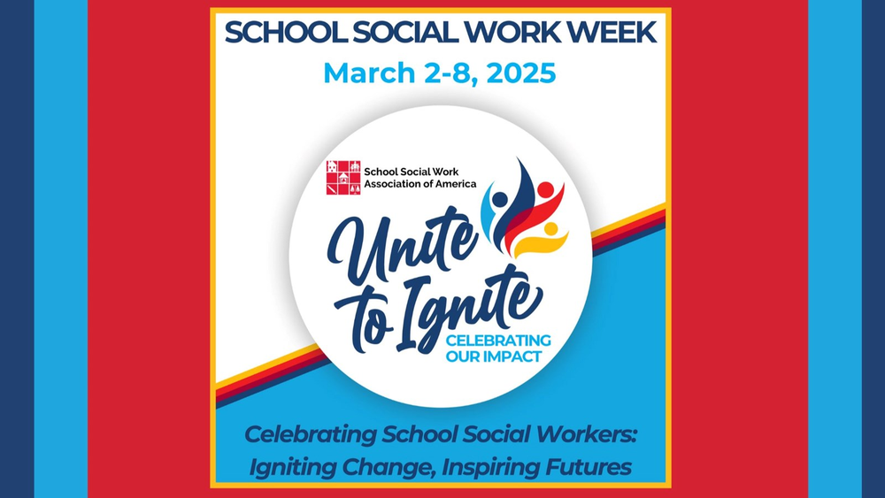 Graphic celebrating school social worker week