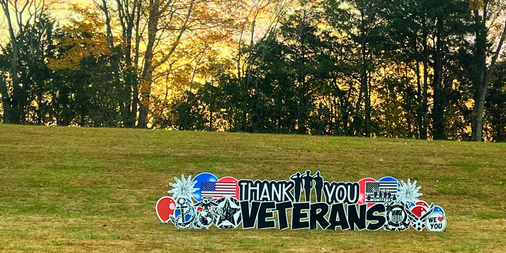 thank you veterans sign