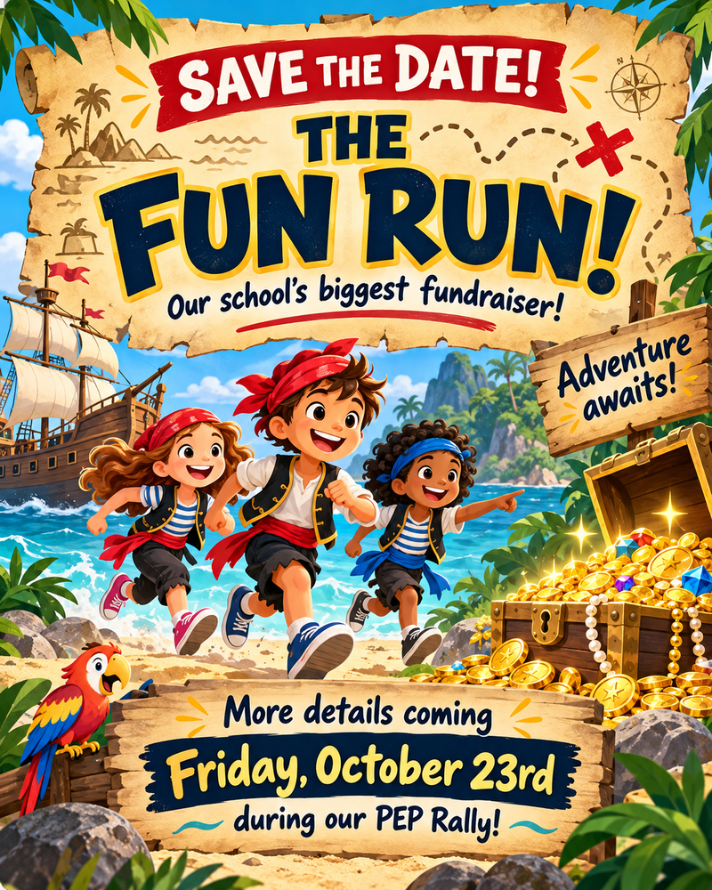 Fun Run Fundraiser- Pep Rally Oct. 23rd