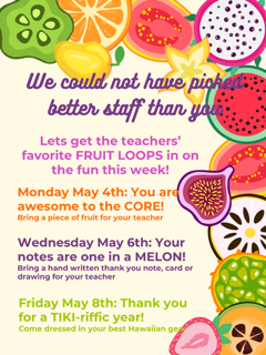 Staff Appreciation Week May 4th-8th