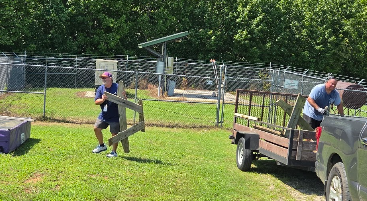 Volunteers Cleaning Up Athletic Facilities