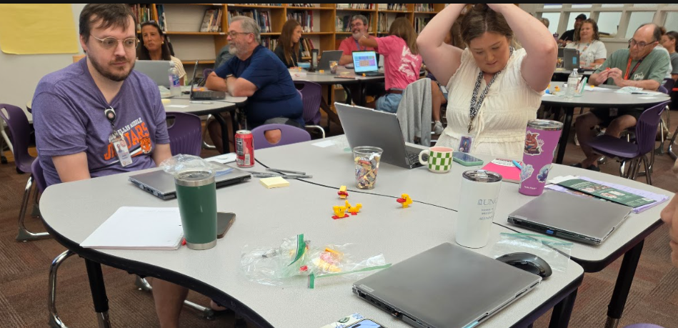 Teachers working on activity