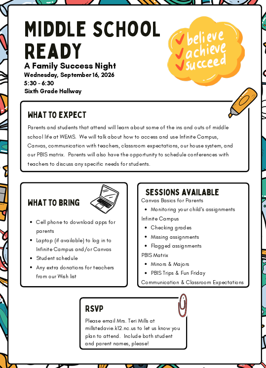 6th Grade Parent Night