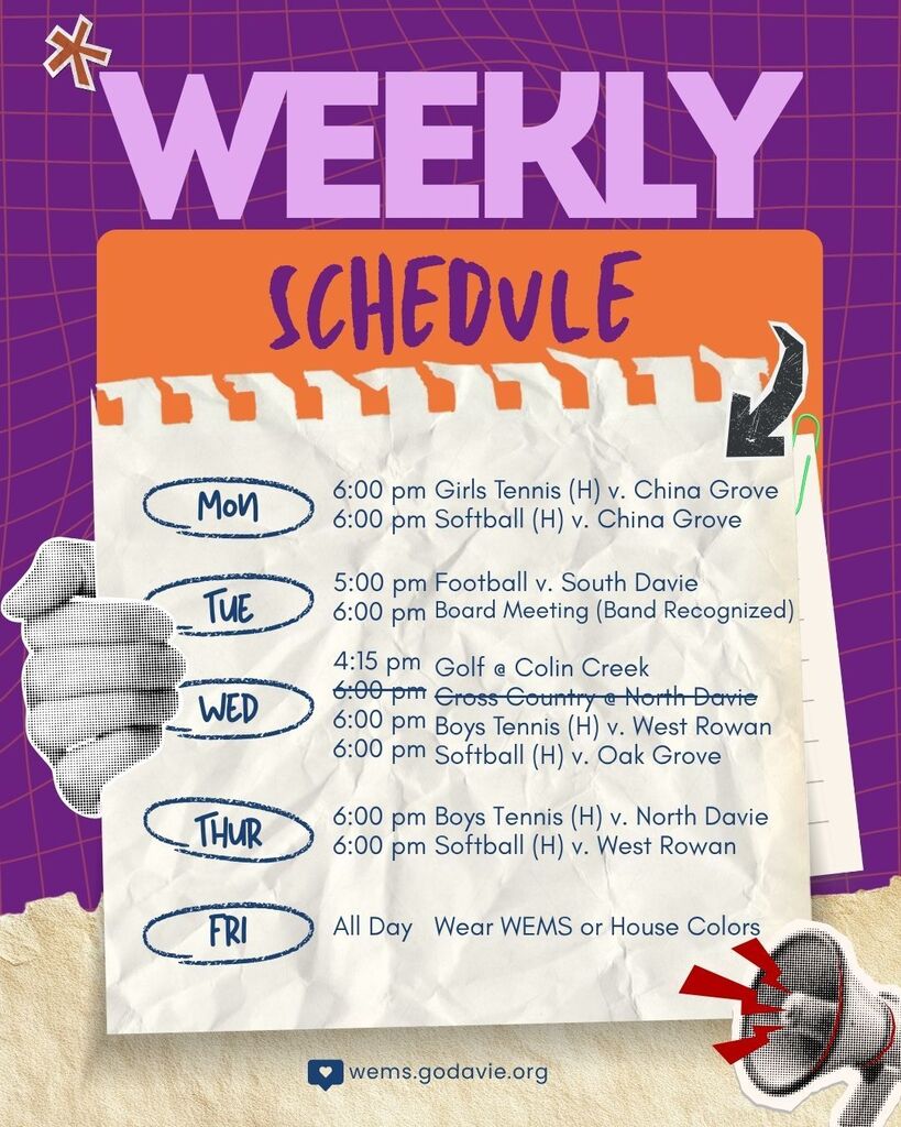 WEMS Weekly Schedule