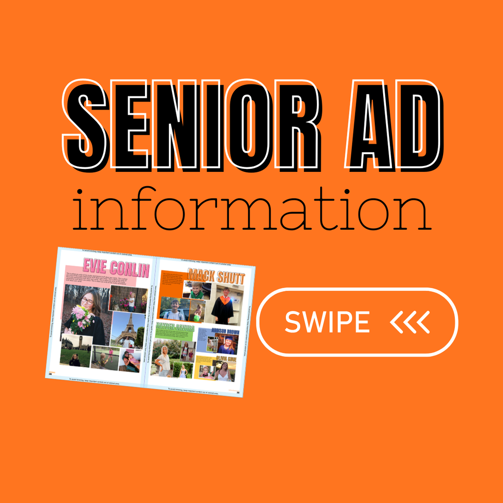 🎓 Senior families! Now is the time to celebrate your senior and their favorite memories! 🧡  Purchase a Senior Ad in the 2026–27 Clarion Yearbook with photos, memories and a special message they’ll cherish for years to come.   📖 Swipe for pricing, sizes and how to purchase!