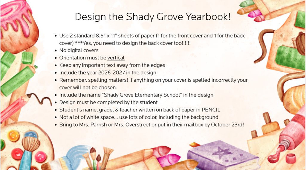 Design the Yearbook Cover Guidelines