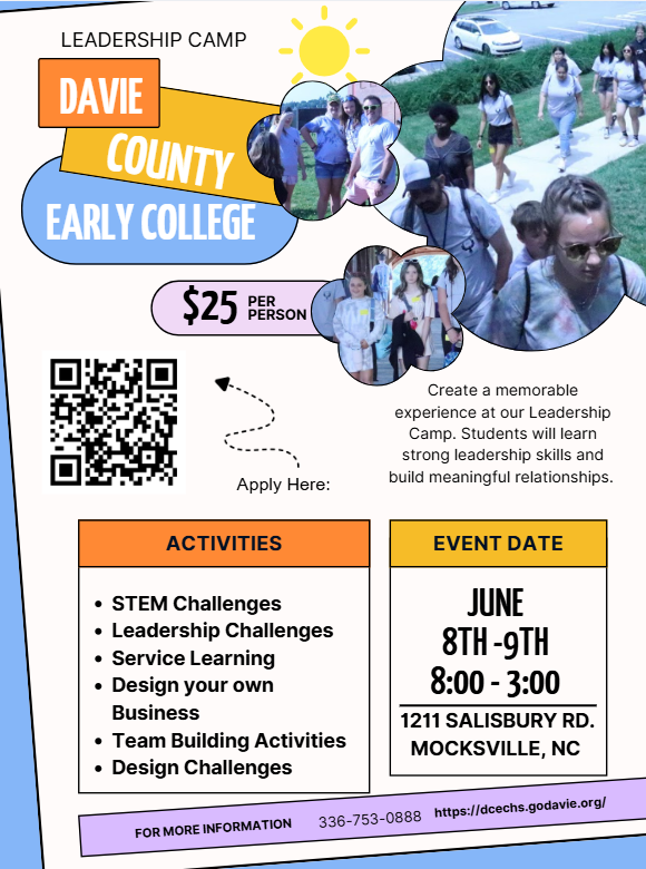 ECHS leadership camp flyer