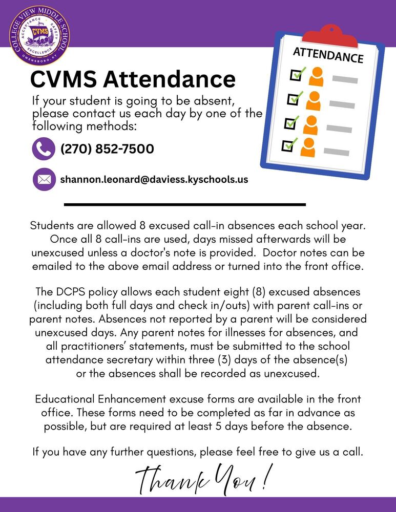 CVMS Attendance