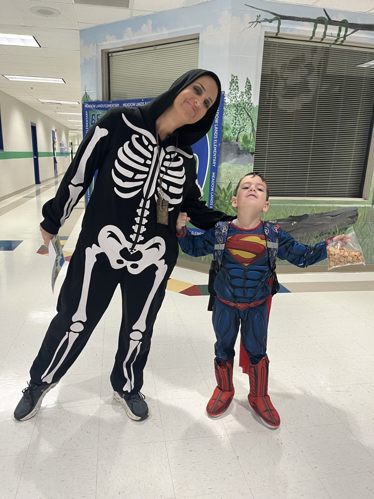 staff and student dressed up for Halloween