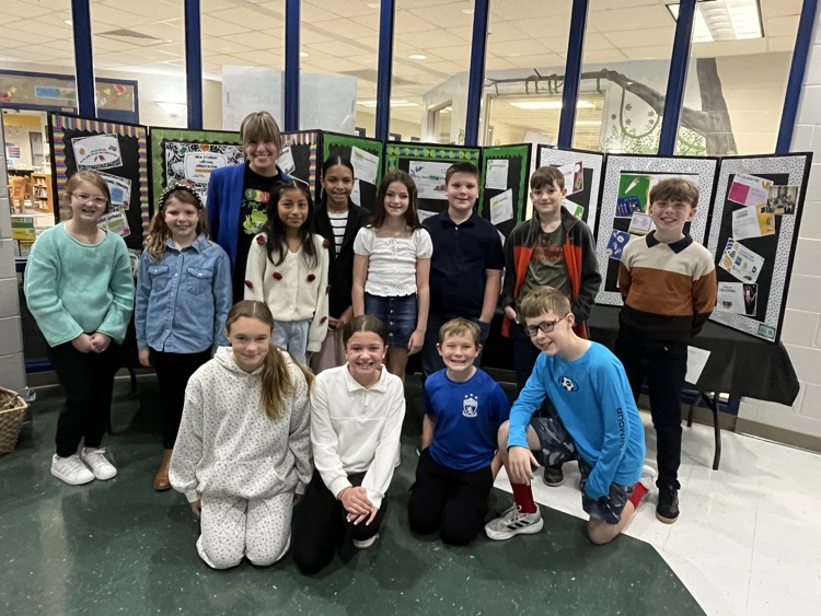 students with their projects