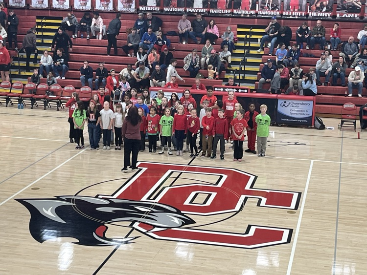choir singing the National Anthem