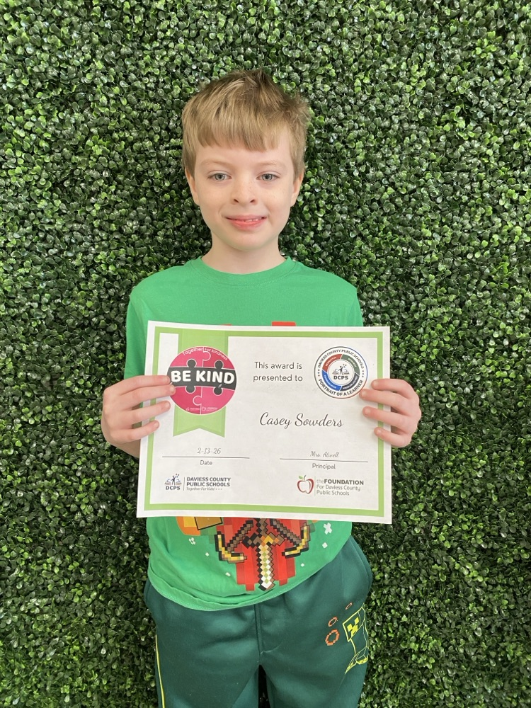 Be Kind Student of the Week