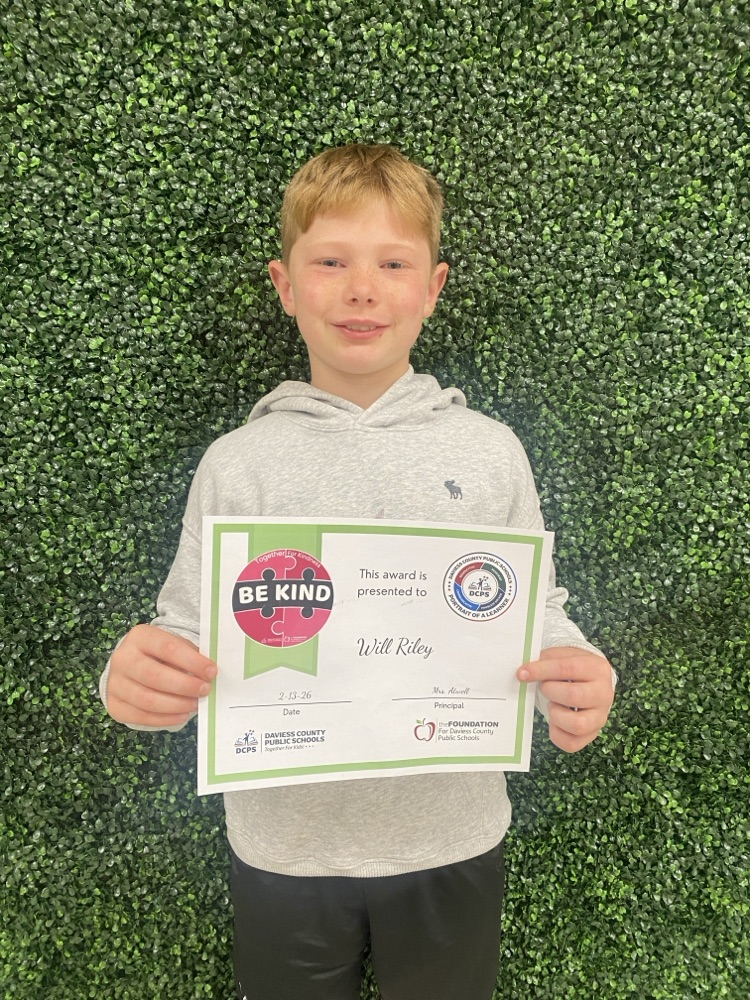  Be Kind Student of the Week 