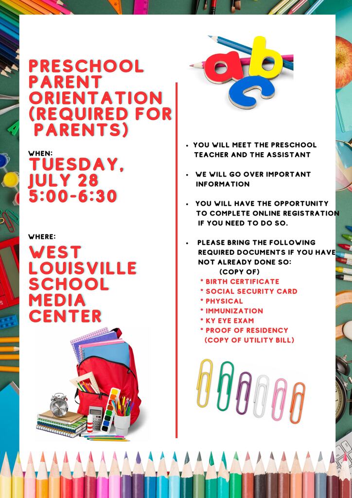 PREK orientation