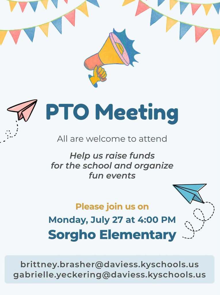 Upcoming PTO meeting information