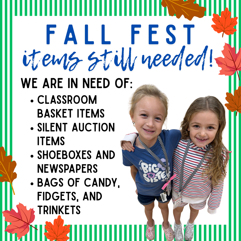 Fall Festival items needed