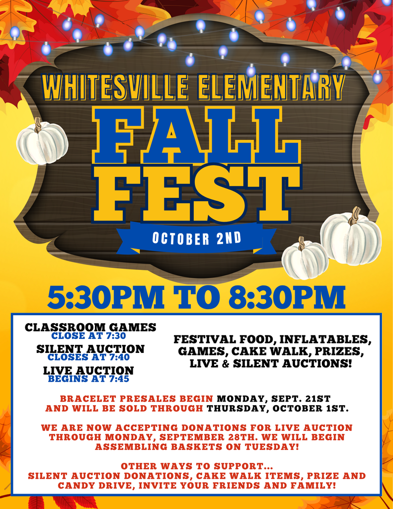 Fall Festival Bracelet Sales