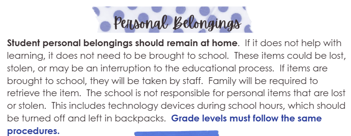 belongings