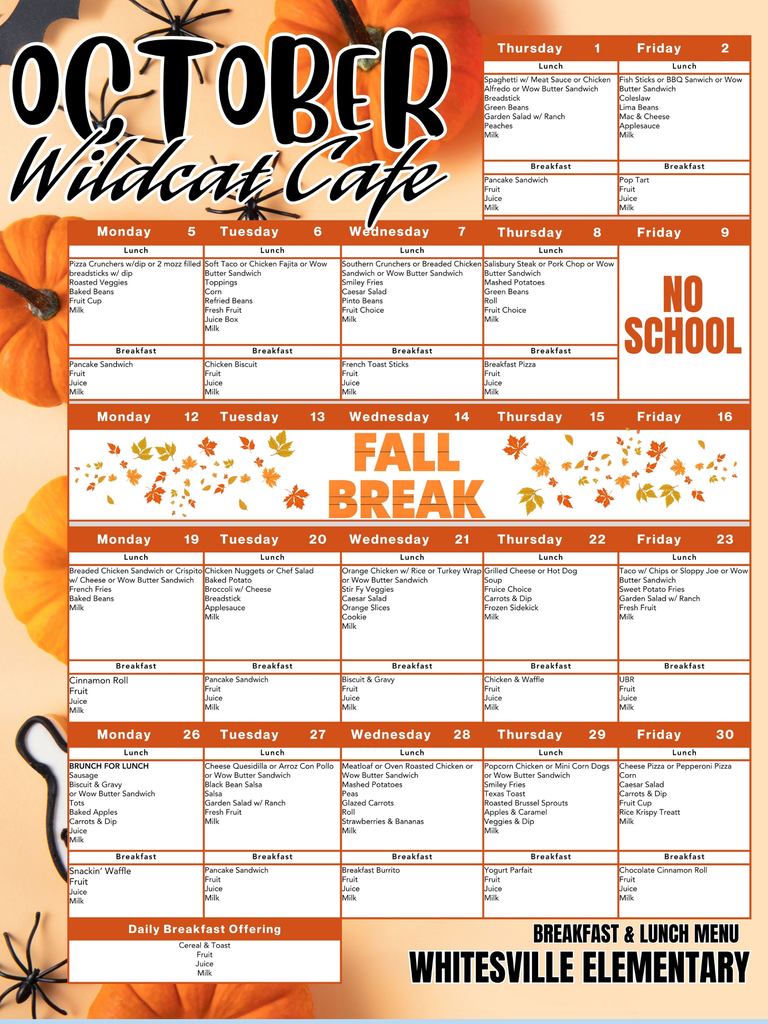 October Menu