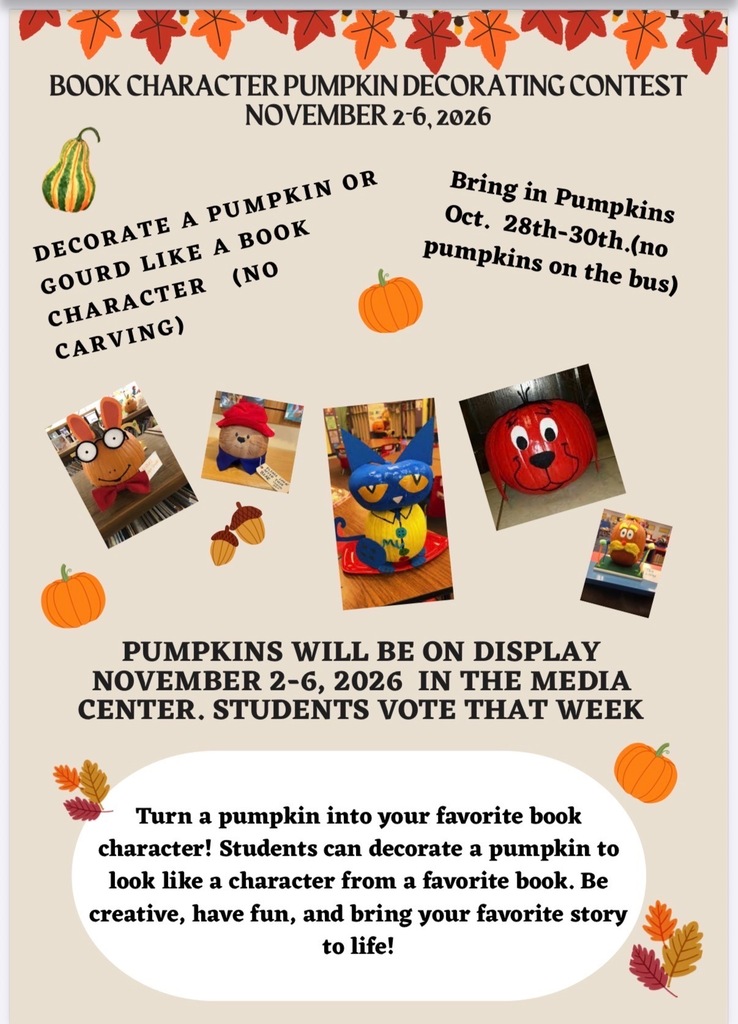 Book Character Pumpkin Contest