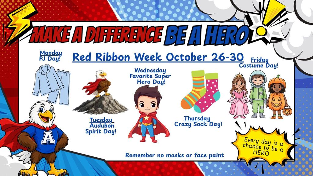 A flyer sharing dress up day information for Red Ribbon Week