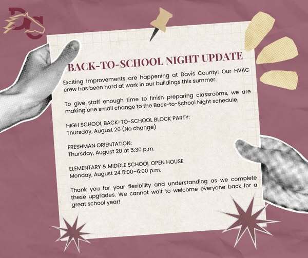 Back to School Night Update image