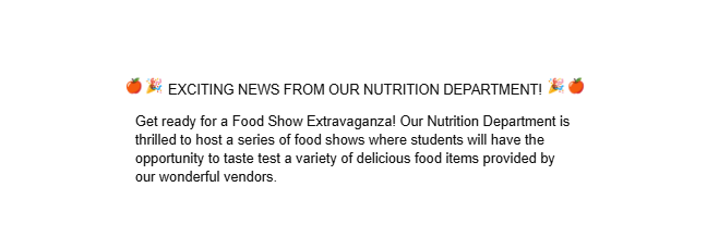 Food Show Title