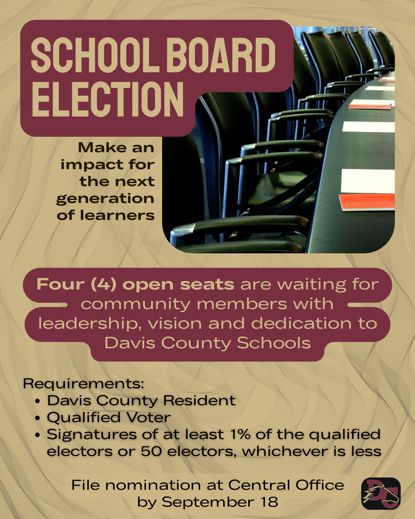 School Board Flyer - Nominations due September 18