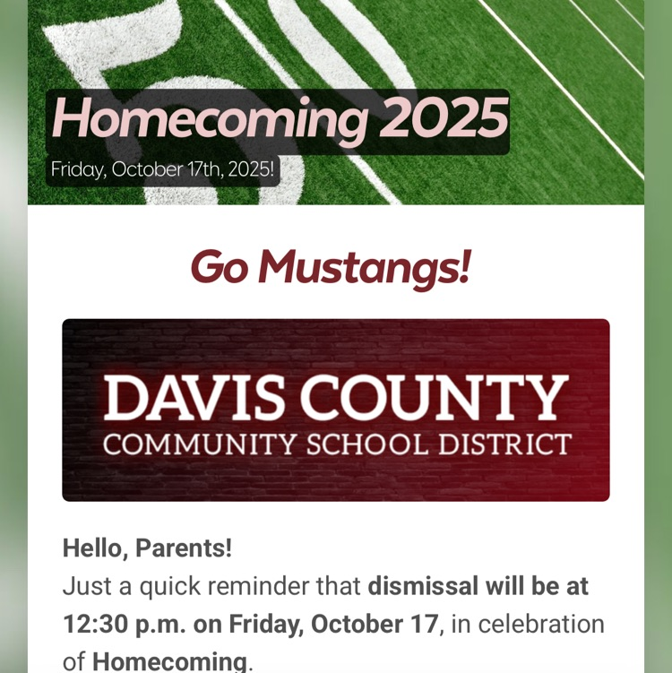 12:30 Dismissal Friday reminder