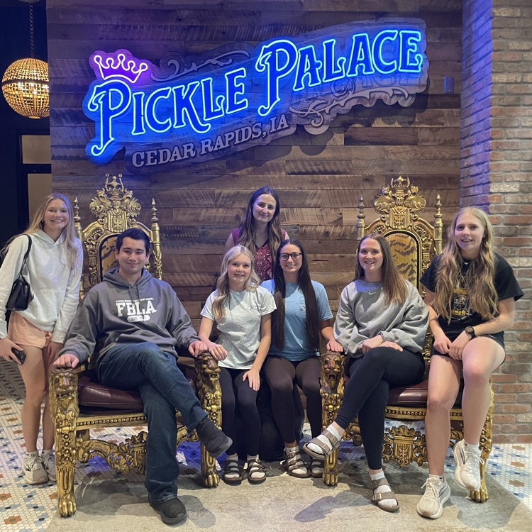 FBLA competitors post for a silly picture