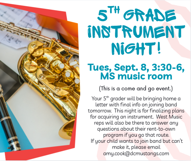 5th Grade Instrument Night