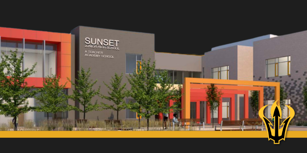 Sunset Junior New Building rendering image